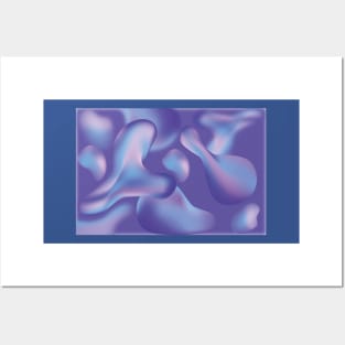 Abstract Artwork Iridescence Liquid Holographic Posters and Art